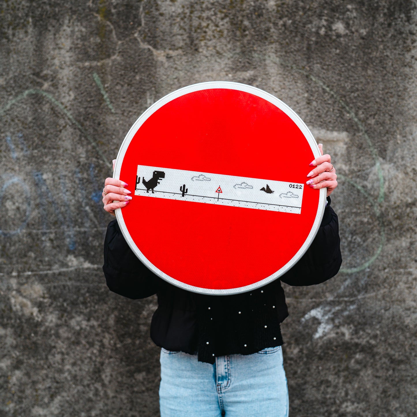 Značka "Zákaz vjezdu, DINO Chrome"