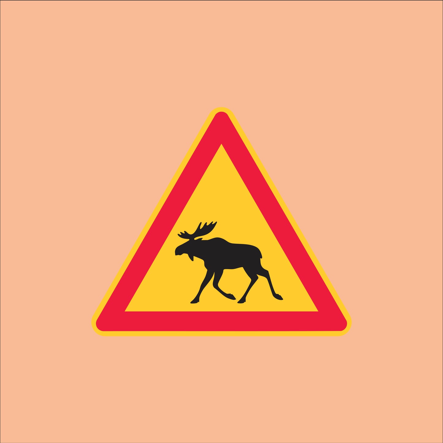 Značka "Pozor los" Finsko