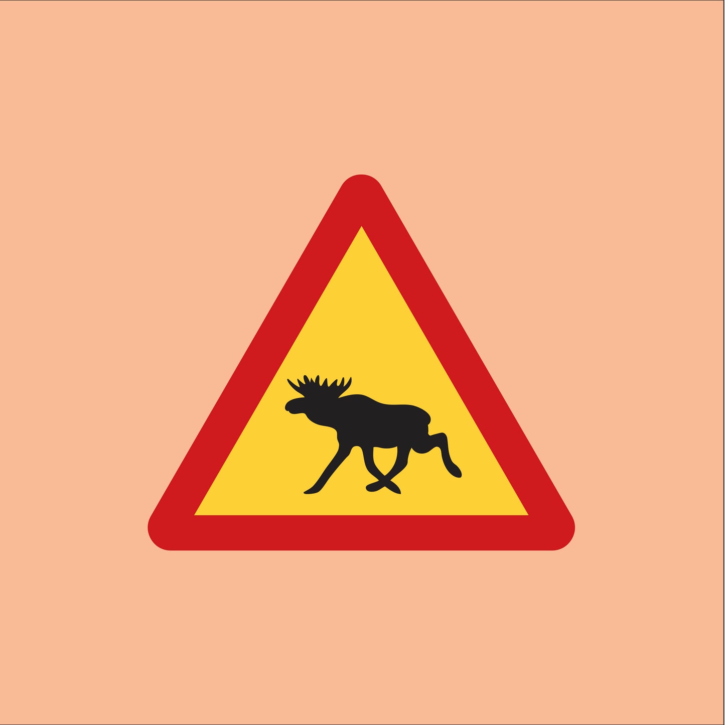 Značka "Pozor los" Švédsko