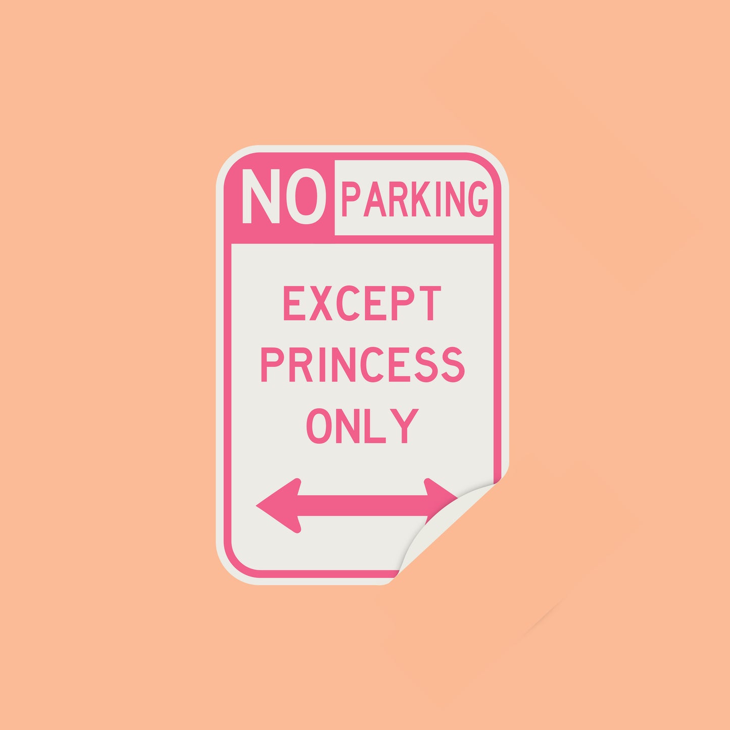 Samolepka "No parking, princess only" 10 ks