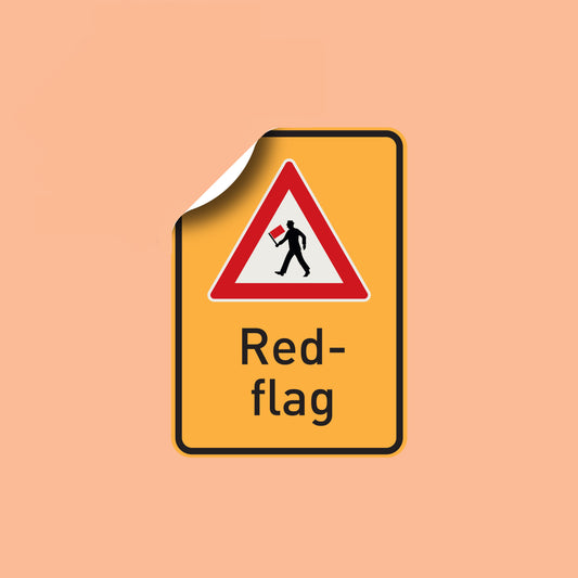 Samolepka "RED FLAG"🚩